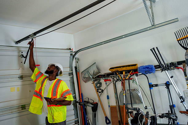 Professional Garage Door Panel Replacement technician working in Kent County County, RI